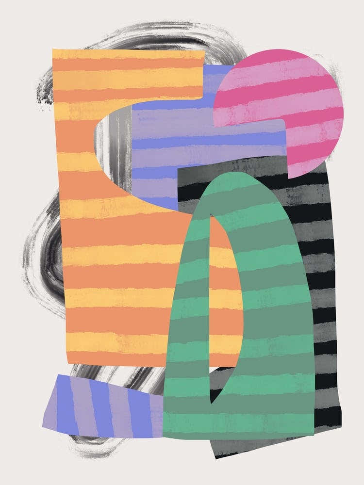 Abstract Stripe Minimal Collage 24