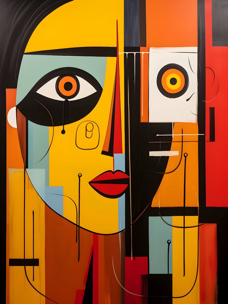 Abstract Painting, Acrylic On Canvas, Brown Color