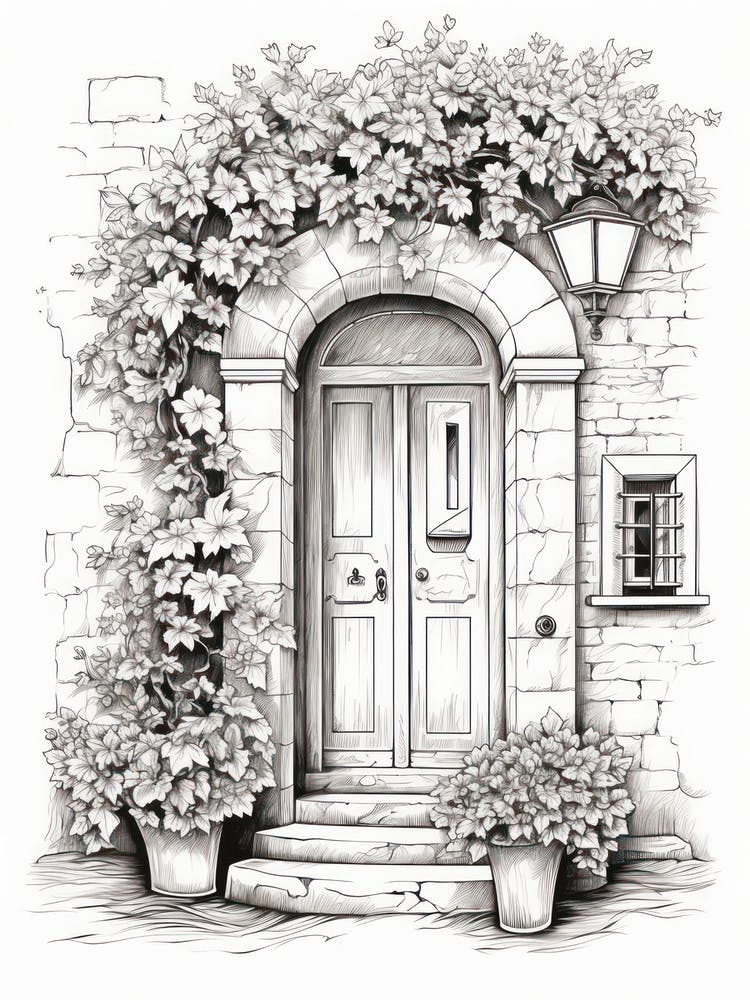 Split, Croatia   Mediterranean Doors Watercolour Painting 2