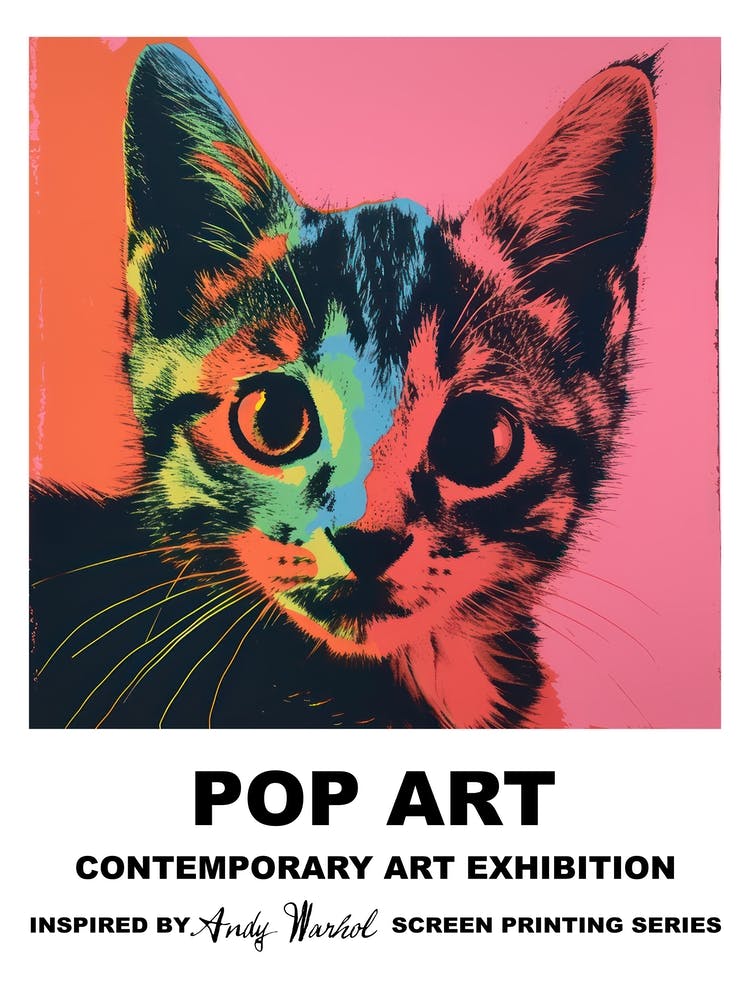 Poster Cat Pop Art 1