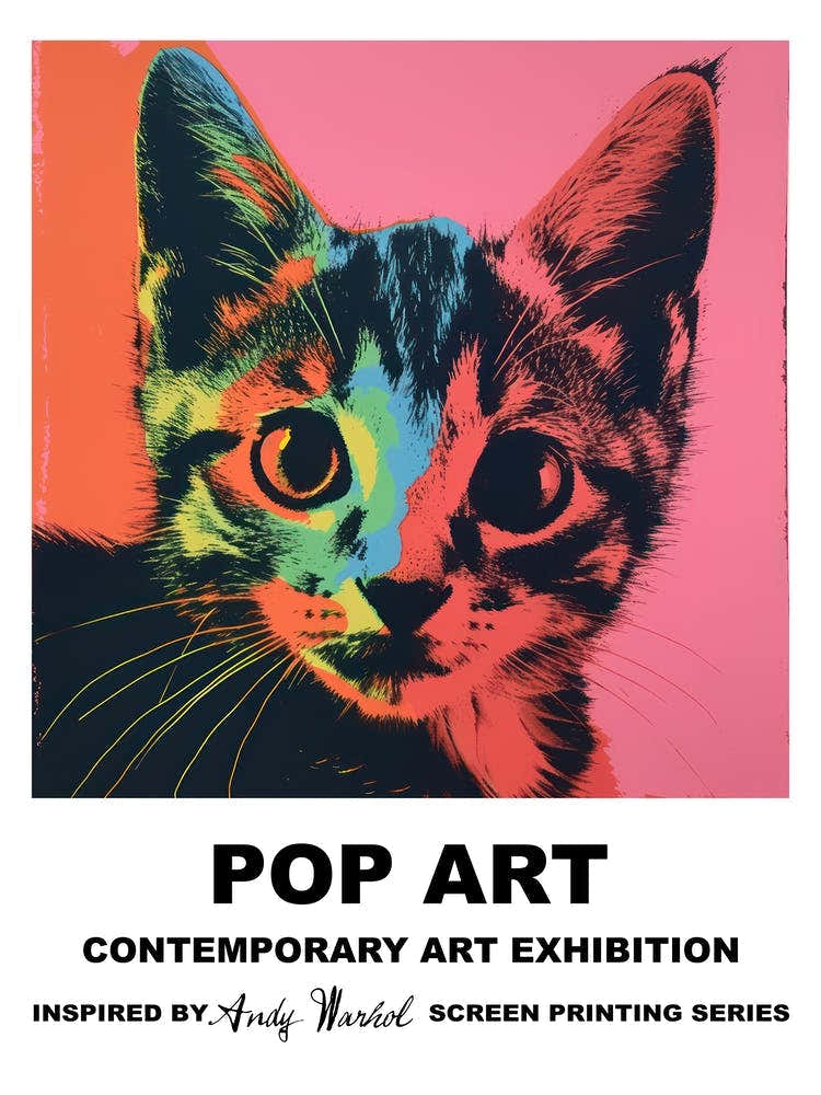 Poster Cat Pop Art 1