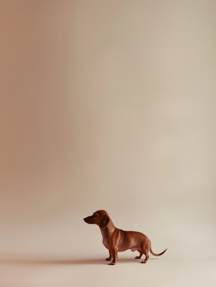 Dachshund Portrait.Generated AI. Wall