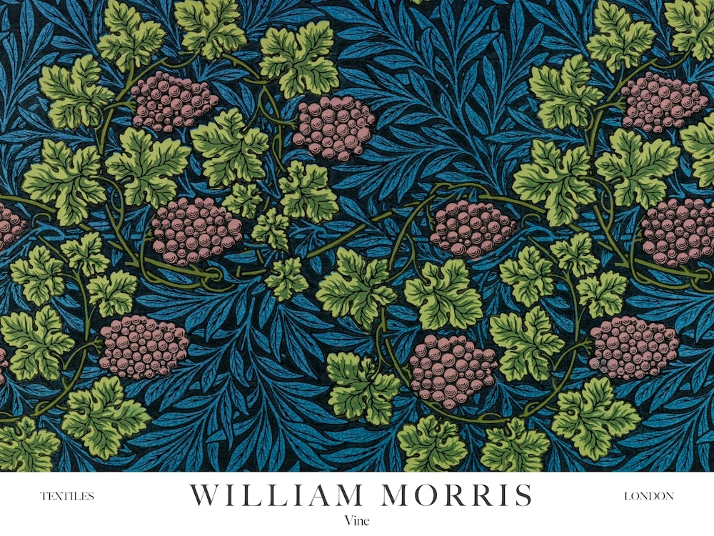 William Morris Prints Vine Landscape Botanical Vintage