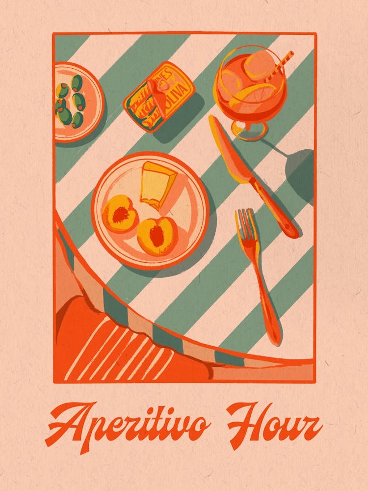 Aperitivo Hour Vintage Poster