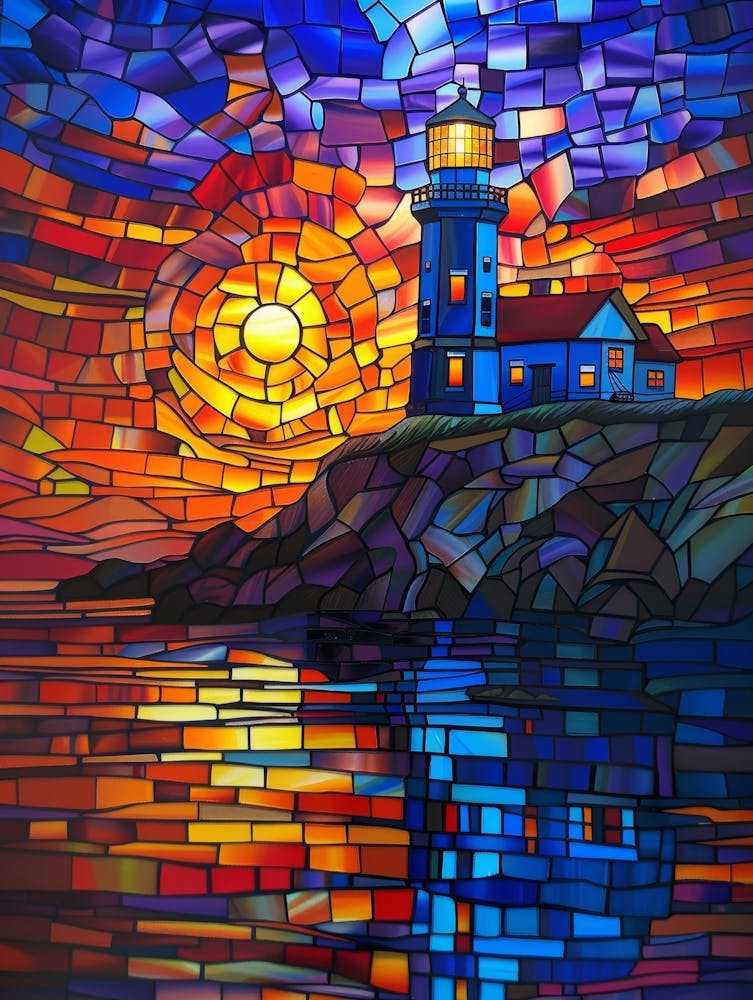 Lighthouse At Sunset 13