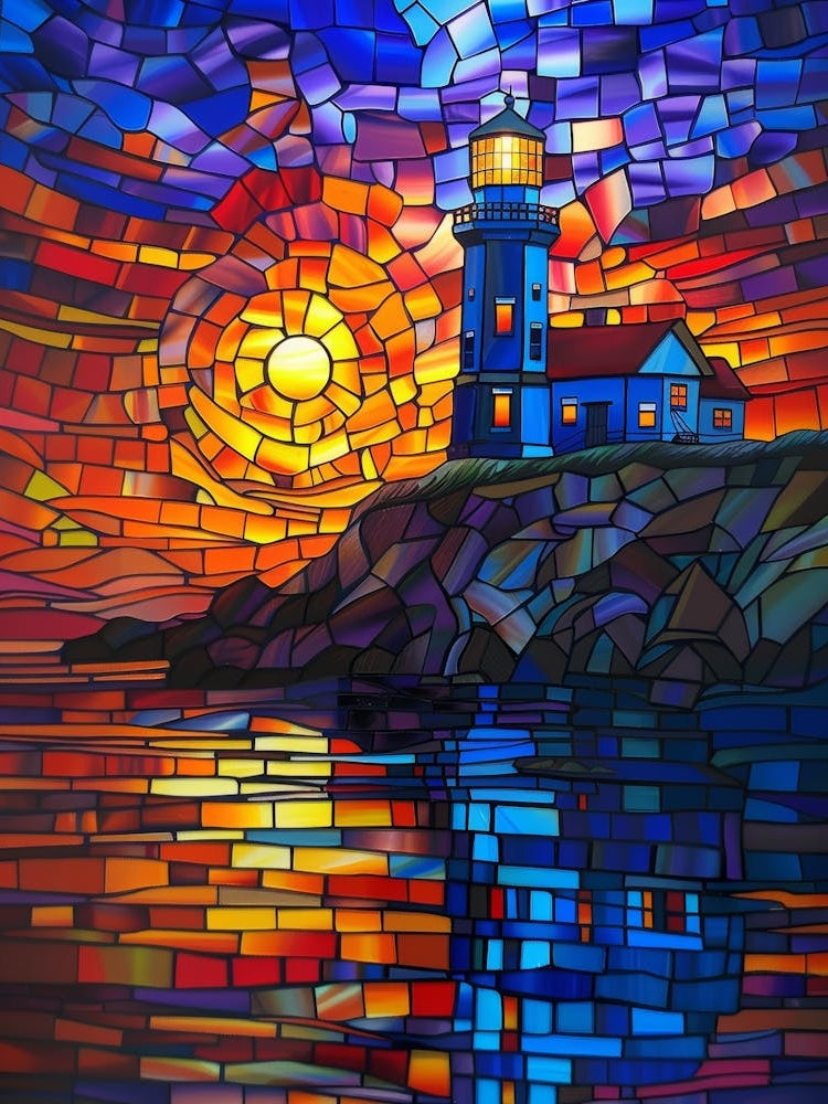 Lighthouse At Sunset 13