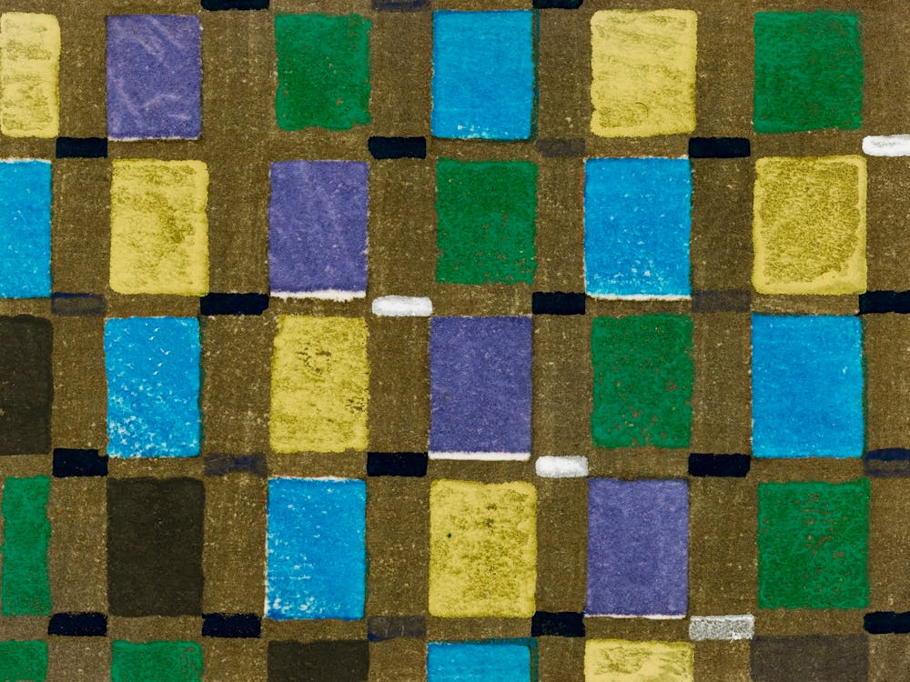 Vintage Ukiyo-e Woodblock Print Of Japanese Textile, Shima Shima, Furuya Korin (6)