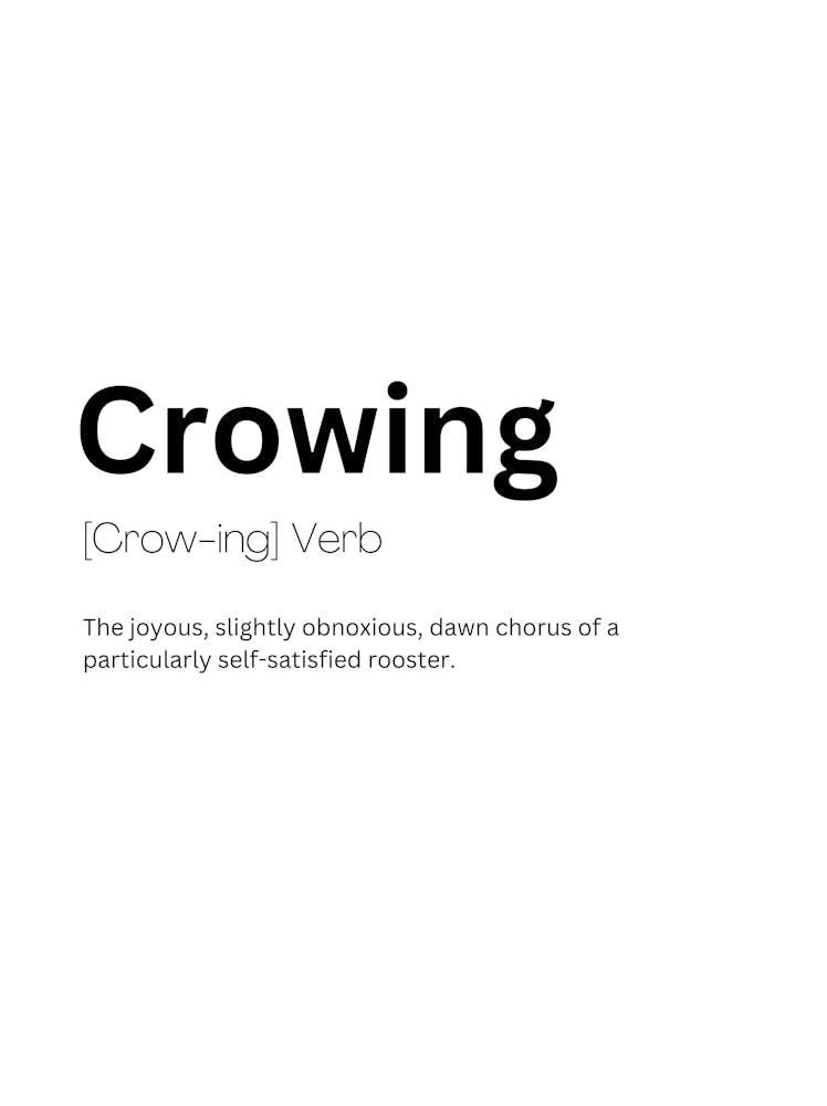 Crowing Definition Meaning