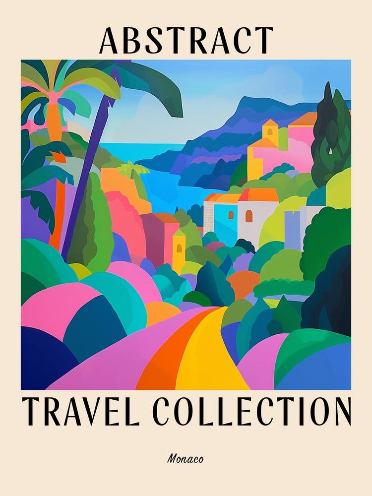 Abstract Travel Collection Poster Monaco 5