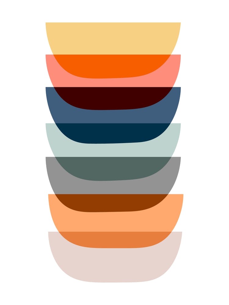 Colorful Abstract Mid Mod Art