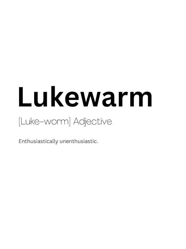 Lukewarm Definition Meaning