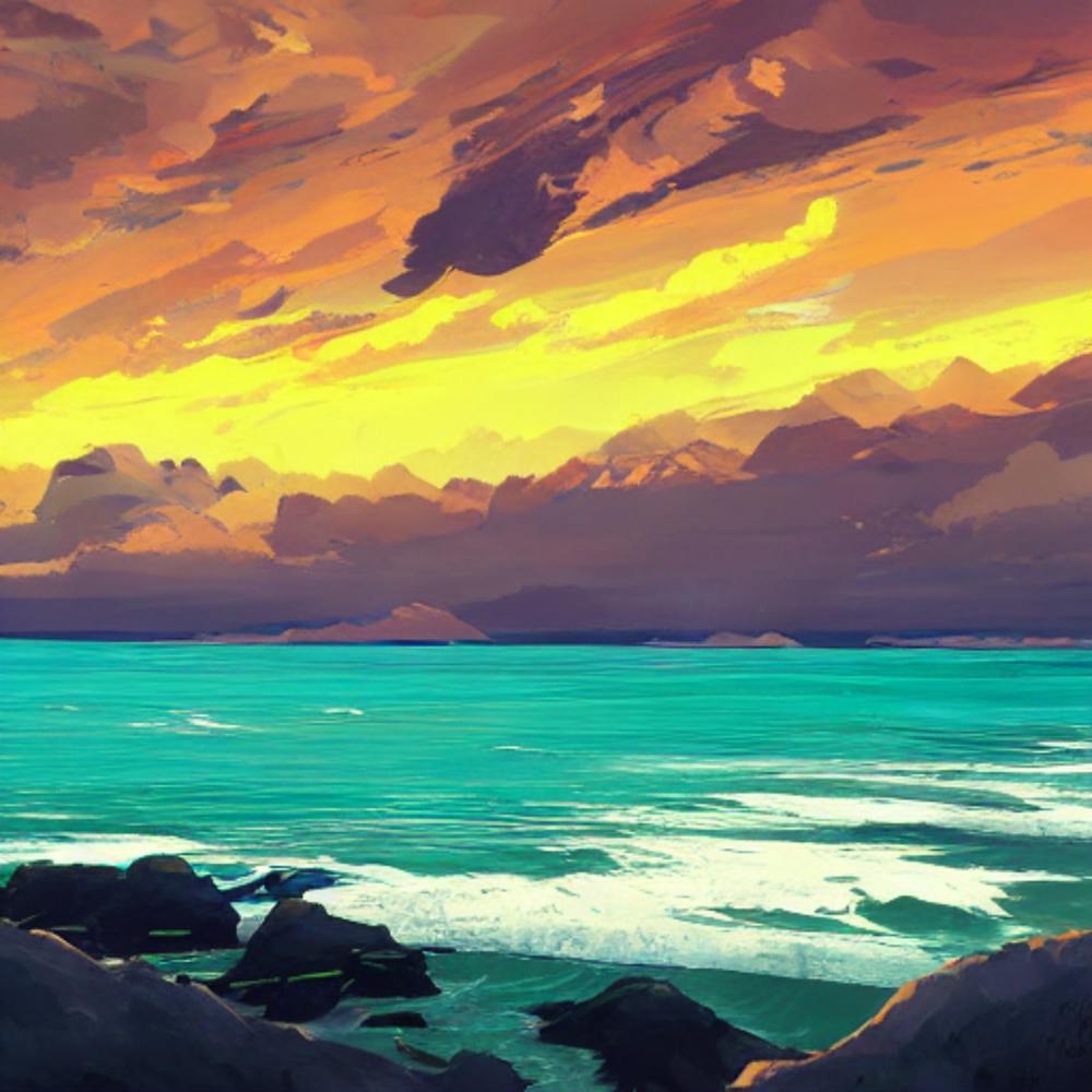 Sunset Over The Ocean 5