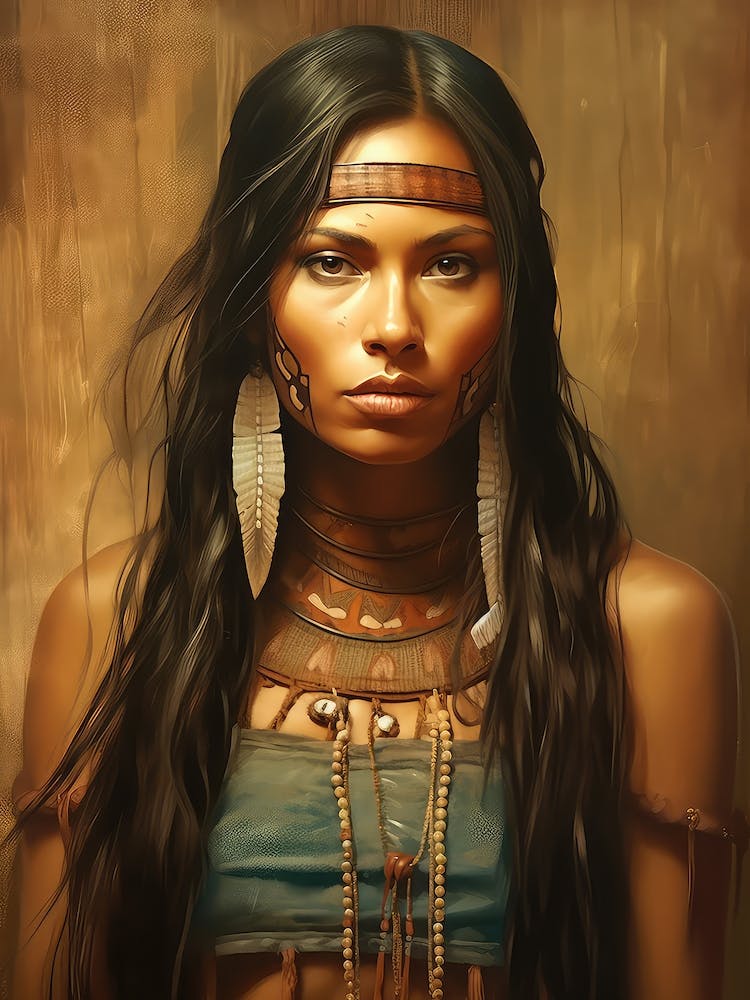 Beautiful Muskogee Creek Native American Woman