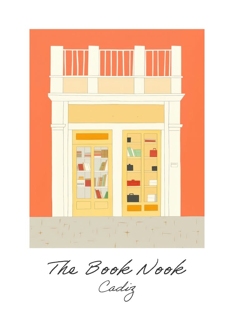 Cadiz The Book Nook Pastel Colours 3 Poster