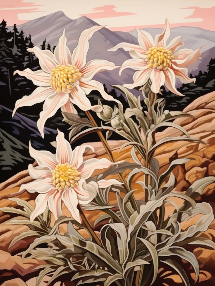 Edelweiss 3 Flower Painting