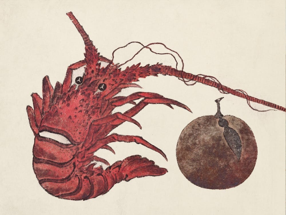 Japanese Lobster,  Katsushika Hokusai