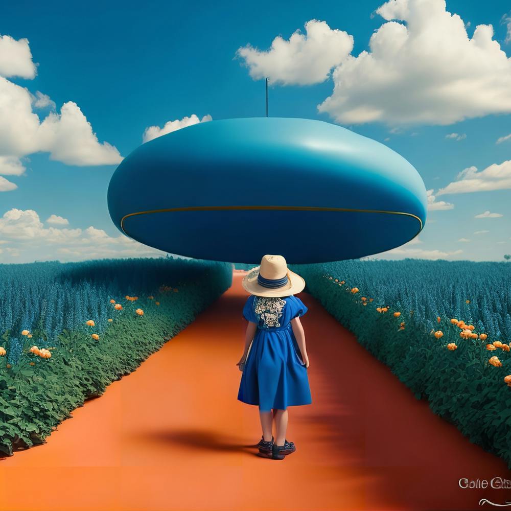 Girl In A Blue Dress
