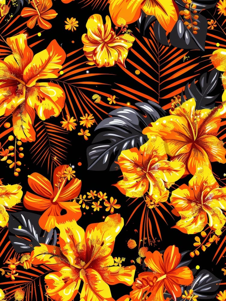Hawaiian Floral Pattern