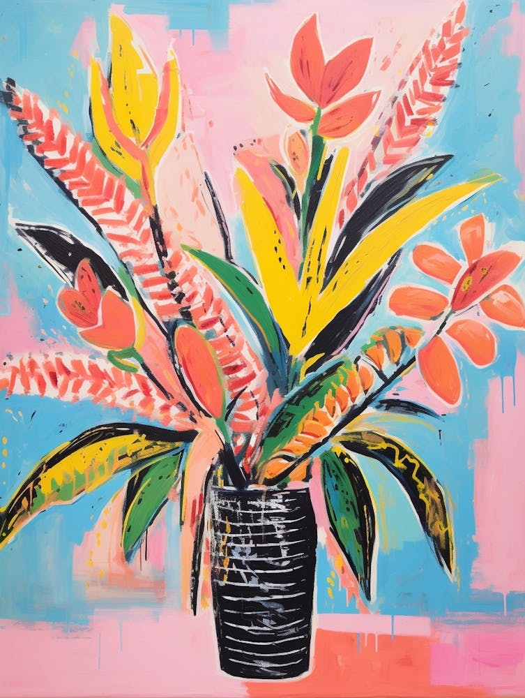 Flower Painting Fauvist Style Heliconia