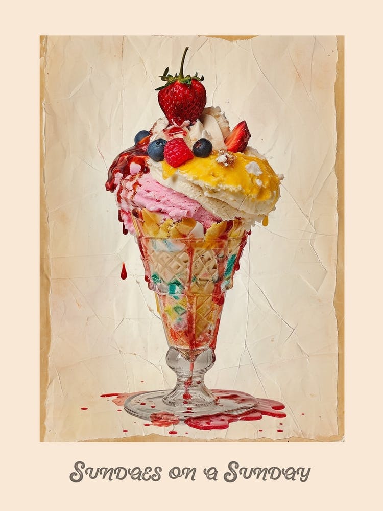 Sundaes On A Sunday Poster 2