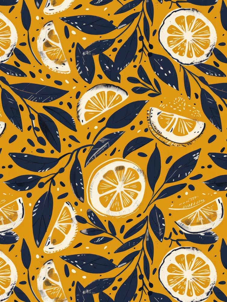 Lemons On A Yellow Background
