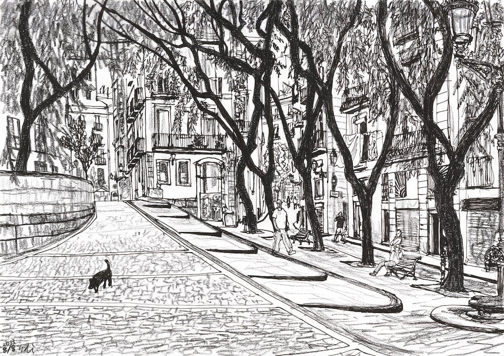 A Square In Born Barcelona