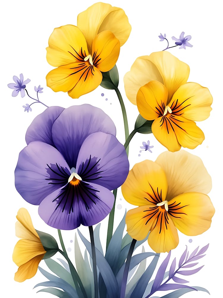 Serene Floral Outline For Stylish Homes