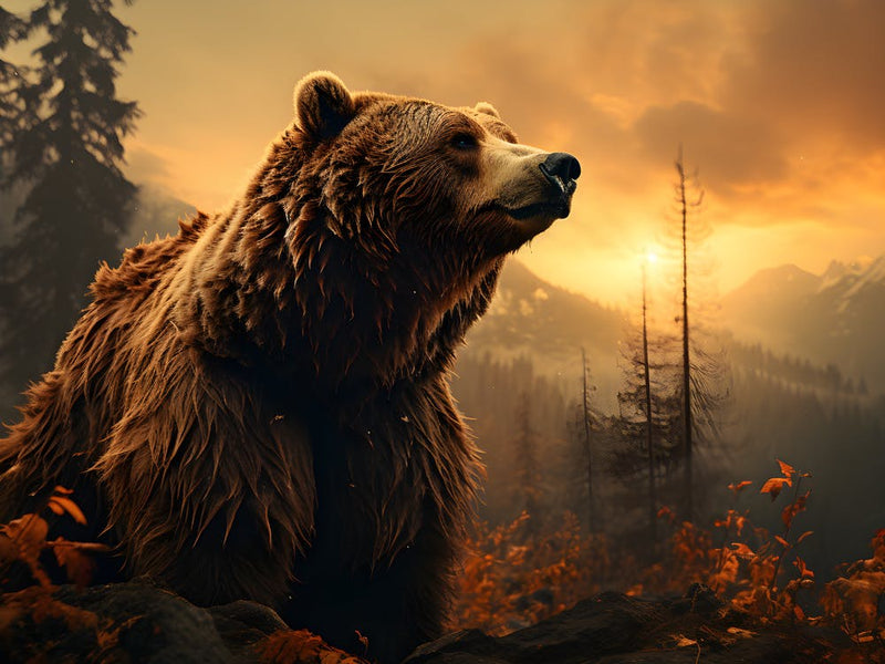 Bear Serenity: Mountain Escape Artwork