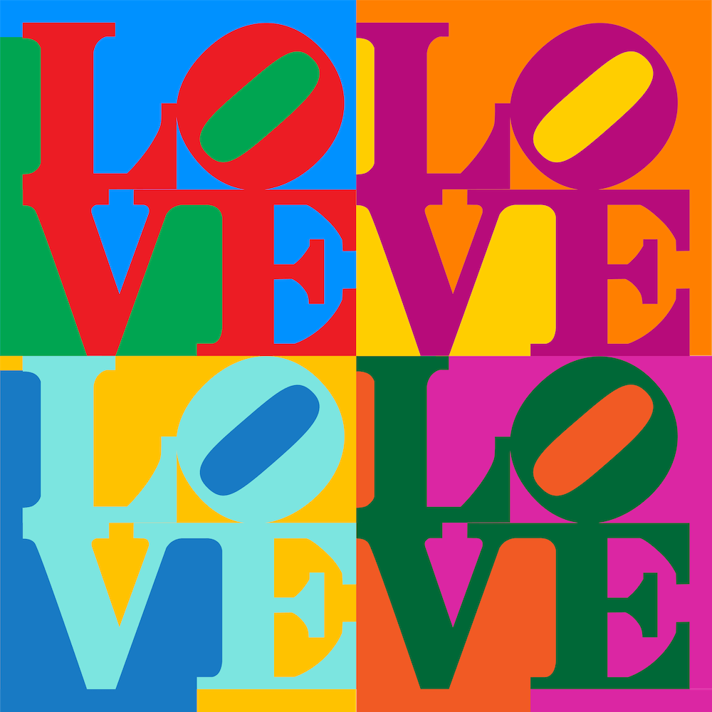 LOVE 4 | HQ Vector version  | POP ART WORLD 2023 | www.popart.world