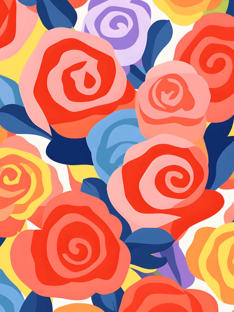 Roses Seamless Pattern
