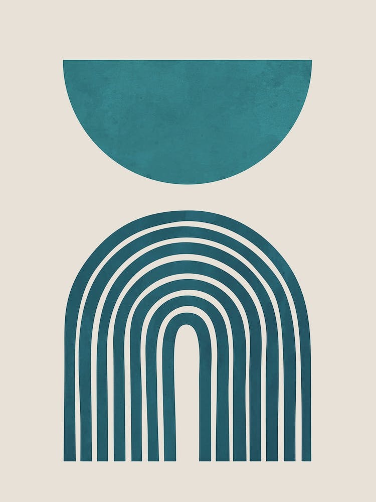 Teal Beige Arches