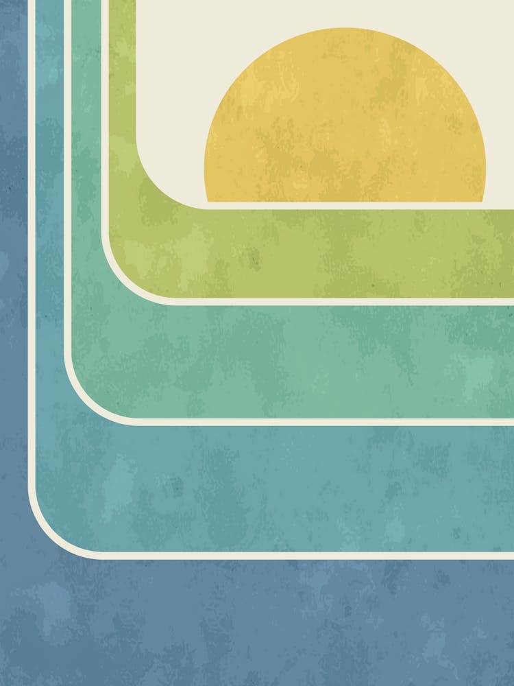 Retro Geometric Sunset