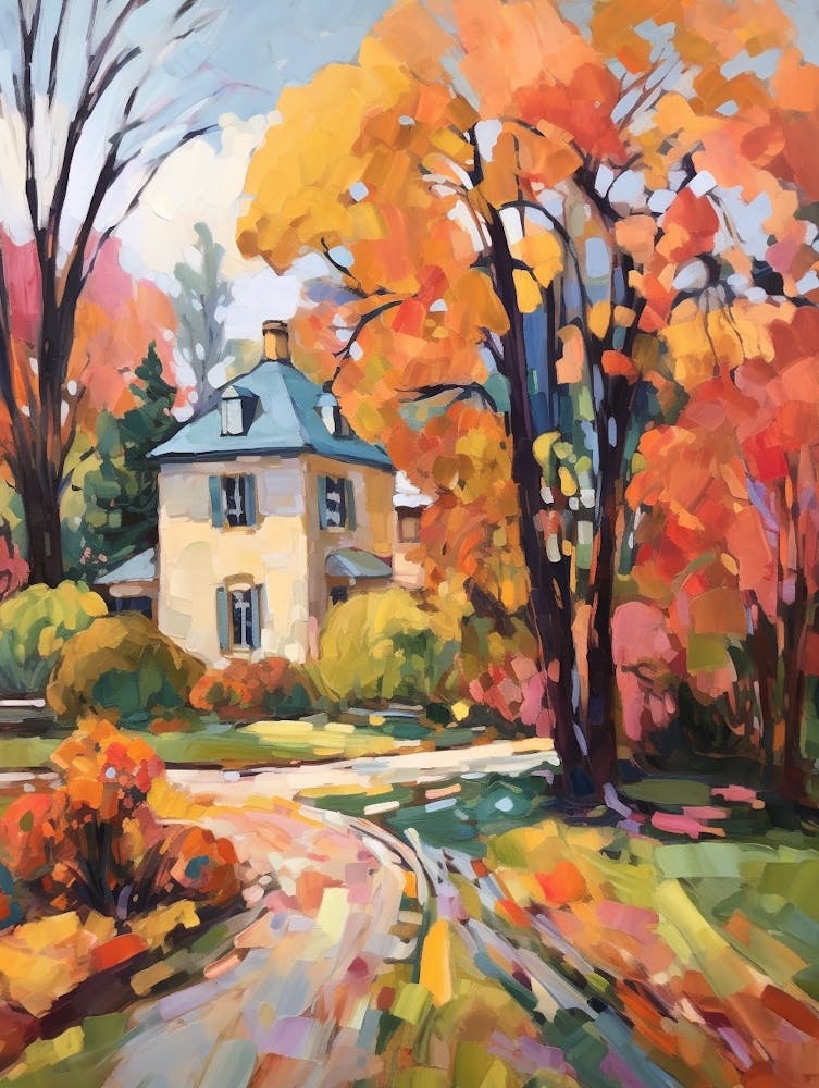Autumn Gardens Painting Longue Vue House And Gardens Usa 2