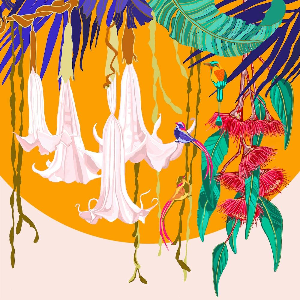 Canopy And Orange Sun Square