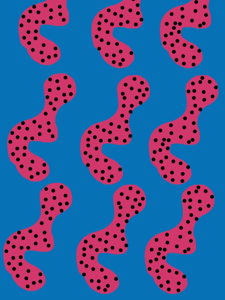 Blue And Pink Abstract Art