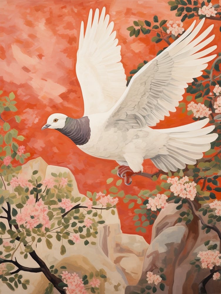 Pigeon 2 Detailed Bird Painting