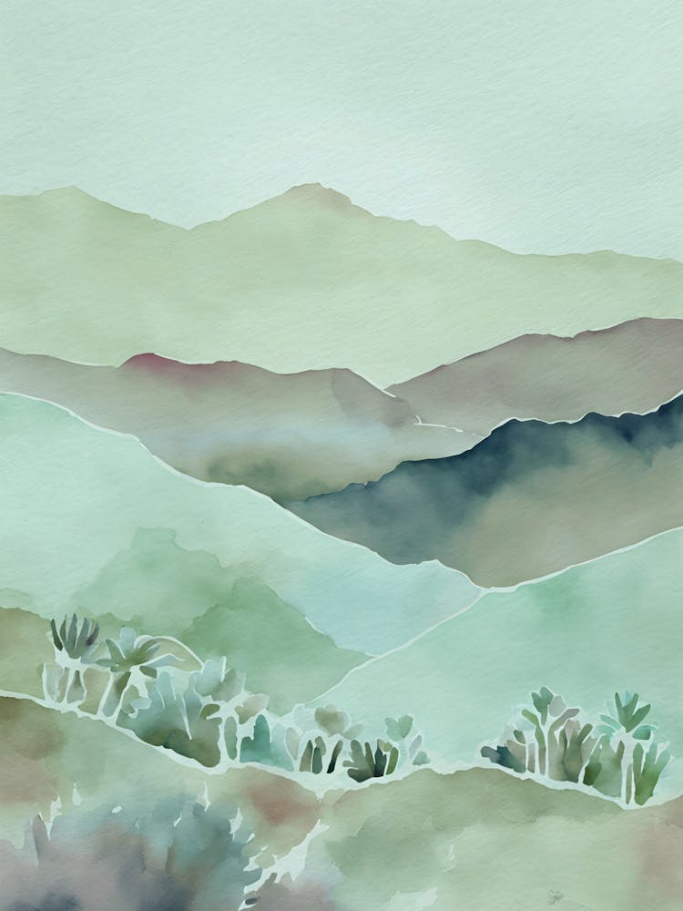 Peinture Aquarelle de Paysage