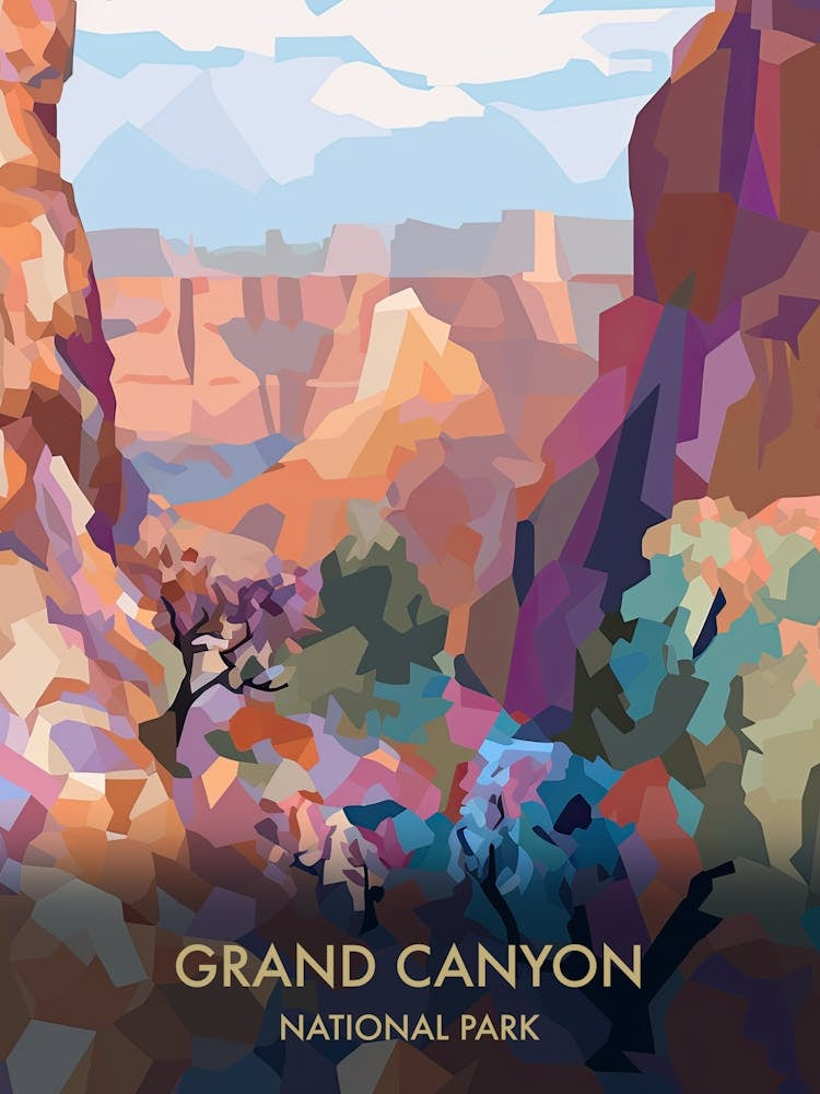 Grand Canyon National Park Travel Poster Matisse Style 7