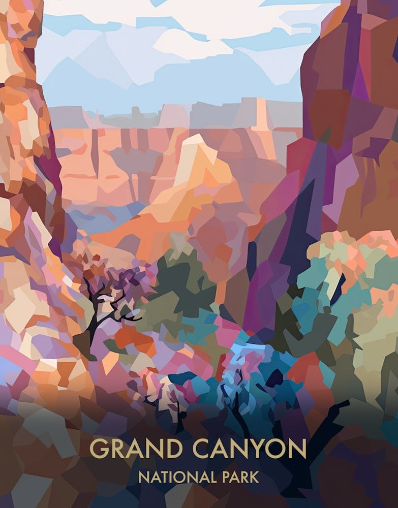 Grand Canyon National Park Travel Poster Matisse Style 7