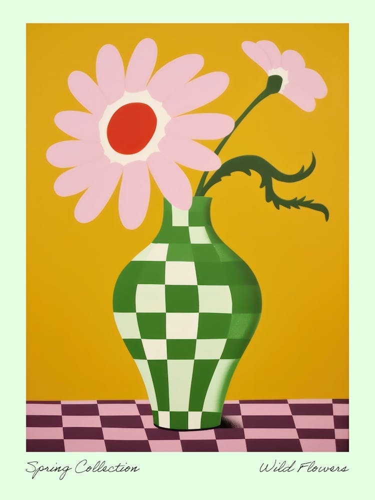 Spring Collection Wild Flowers Green Tones In Vase 1