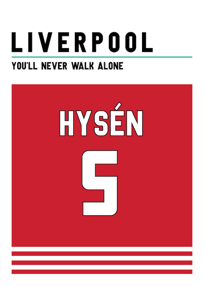 Glenn Hysen  Liverpool Jersey