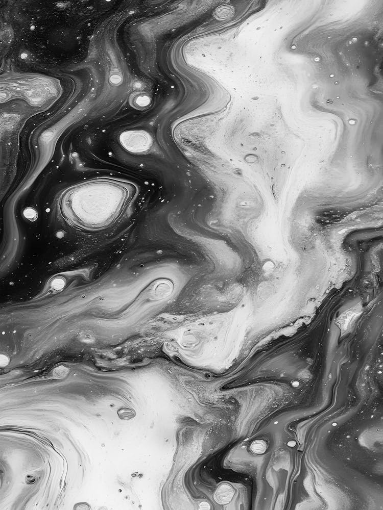 Black And White Abstract Painting 40