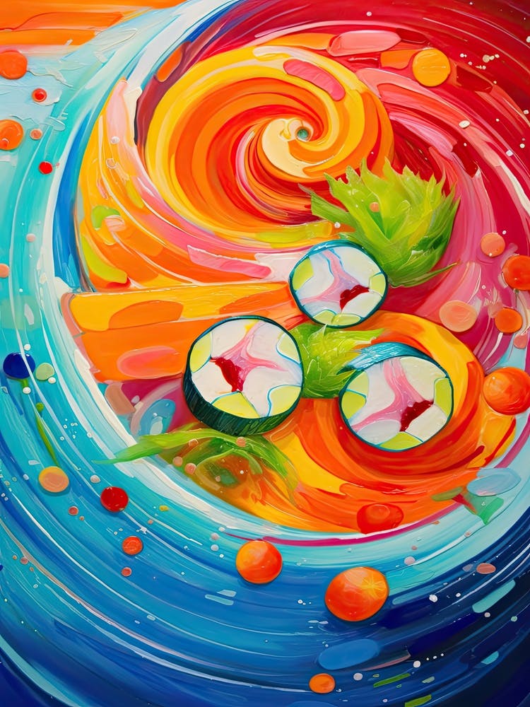 Sushi Oil Painting 5