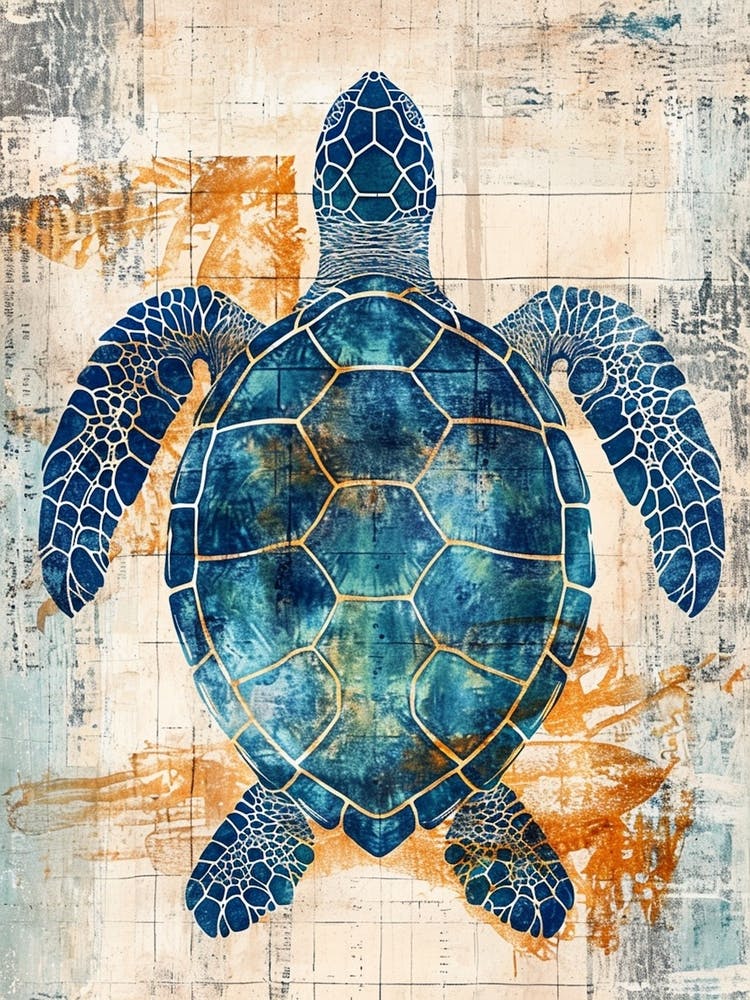 Wallpaper Textured Sea Turtle 4
