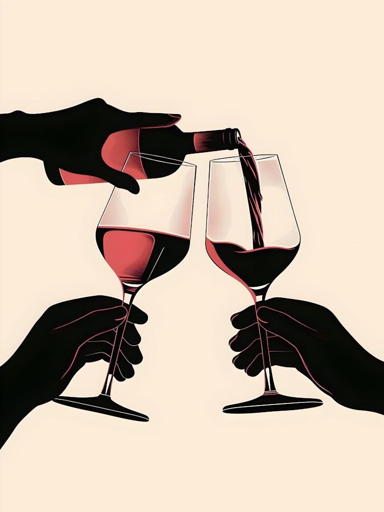 Two Hands Pouring Wine