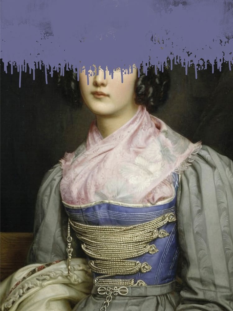 Portrait of Vintage Woman Collage