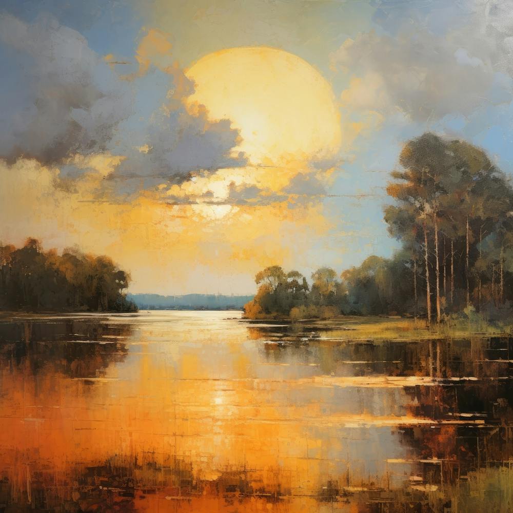 Sunset Over The Lake 2