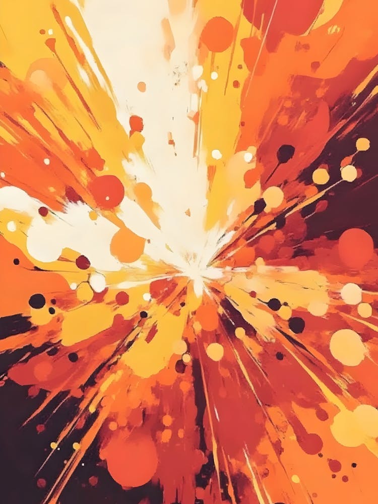 Éclat Orange Impression sur toile