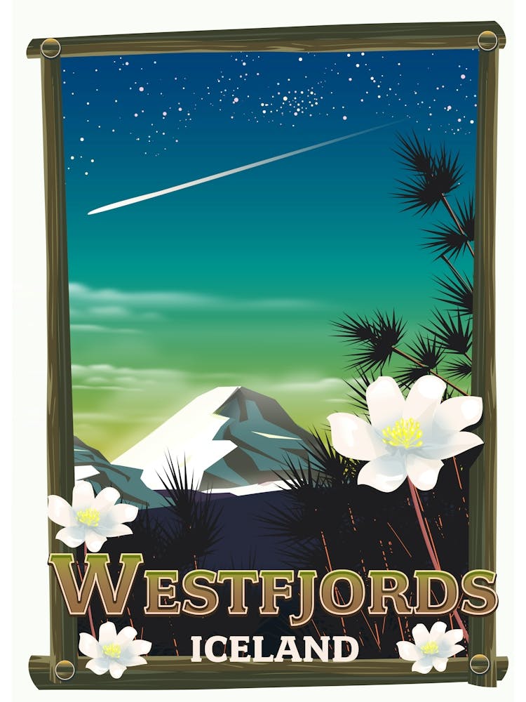 Westfords Iceland Travel poster