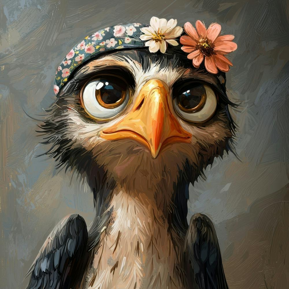 Owl In Flower Crown